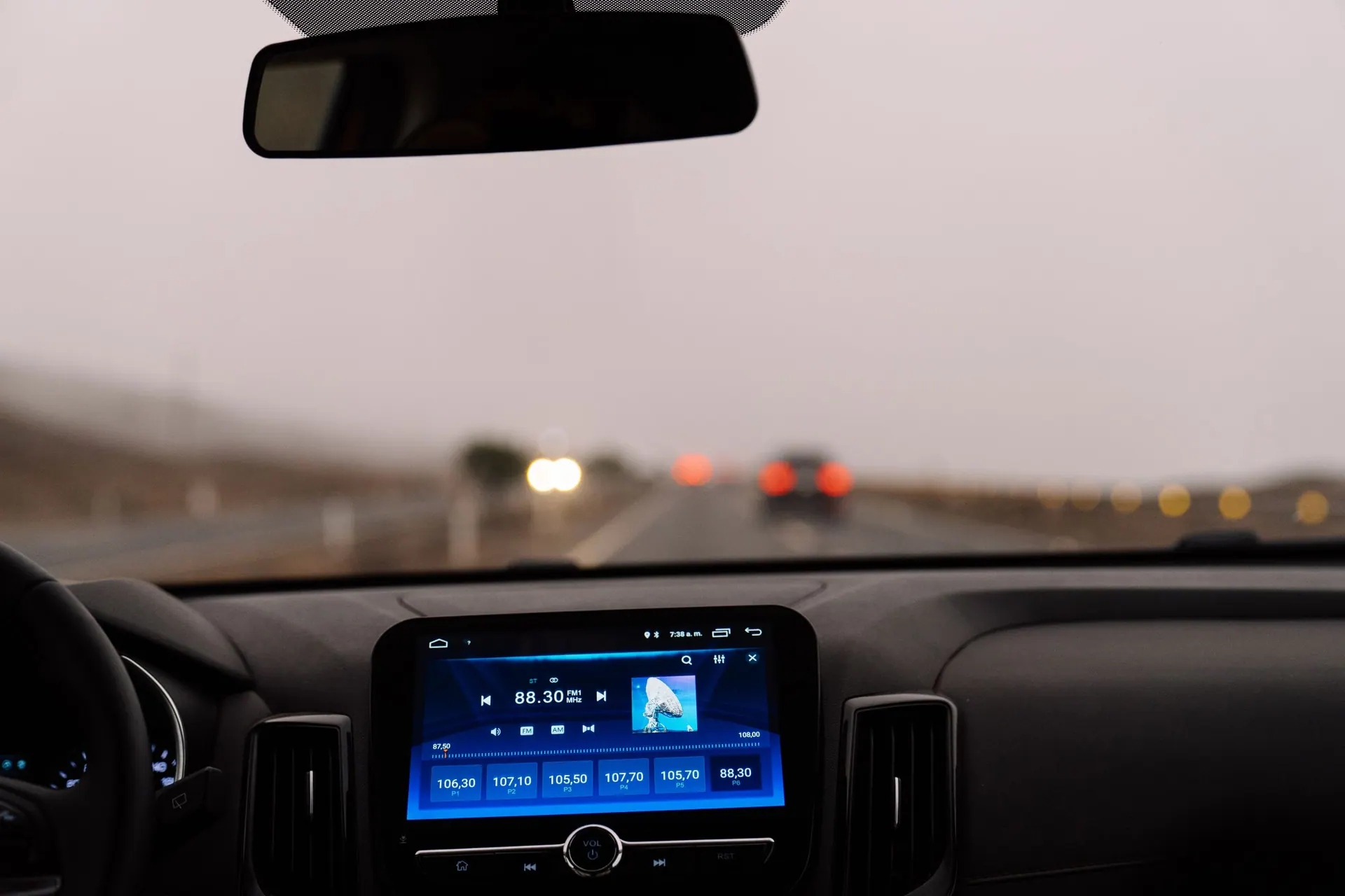 Het dashboard van de automaat met navigatiescherm